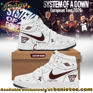 System of a Down Europe UK Stadium Tour Signature Custom Air Force 1 & Jordan 1 Shoes [Drop 36]