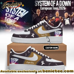 System of a Down Europe UK Stadium Tour Signature Custom Air Force 1 & Jordan 1 Shoes [Drop 45]