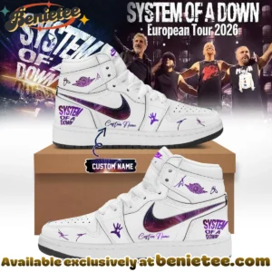 System of a Down Europe UK Stadium Tour Signature Custom Air Force 1 & Jordan 1 Shoes [Drop 5]
