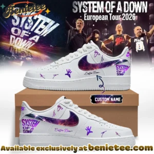 System of a Down Europe UK Stadium Tour Signature Custom Air Force 1 & Jordan 1 Shoes - Part 2
