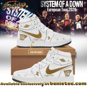 System of a Down Europe UK Stadium Tour Signature Custom Air Force 1 & Jordan 1 Shoes - Part 38