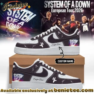 System of a Down Europe UK Stadium Tour Signature Custom Air Force 1 & Jordan 1 Shoes - Series 17