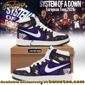 System of a Down Europe UK Stadium Tour Signature Custom Air Force 1 & Jordan 1 Shoes - Series 19