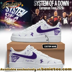 System of a Down Europe UK Stadium Tour Signature Custom Air Force 1 & Jordan 1 Shoes - Series 30