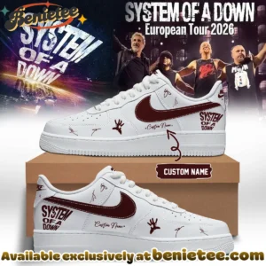 System of a Down Europe UK Stadium Tour Signature Custom Air Force 1 & Jordan 1 Shoes - Series 41