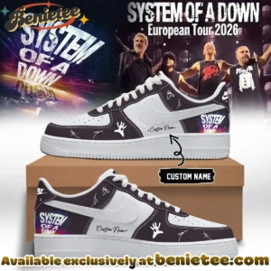 System of a Down Europe UK Stadium Tour Signature Custom Air Force 1 & Jordan 1 Shoes (Style 47)
