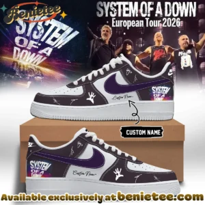 System of a Down Europe UK Stadium Tour Signature Custom Air Force 1 & Jordan 1 Shoes - Variant 11