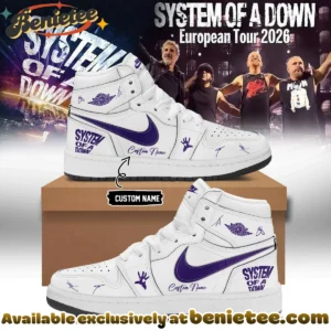 System of a Down Europe UK Stadium Tour Signature Custom Air Force 1 & Jordan 1 Shoes - Variant 24