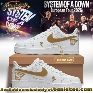 System of a Down Europe UK Stadium Tour Signature Custom Air Force 1 & Jordan 1 Shoes - Variant 49