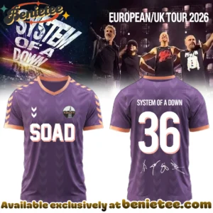 System of a Down Europe UK Stadium Tour Signature Football Jersey (Design 7)