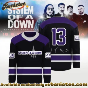 System of a Down Europe UK Stadium Tour Signature Hockey Jersey [Drop 33]