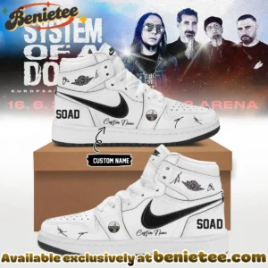 System of a Down Europe UK Stadium Tour Signed Custom Air Force 1 & Jordan 1 Shoes (Release 3)