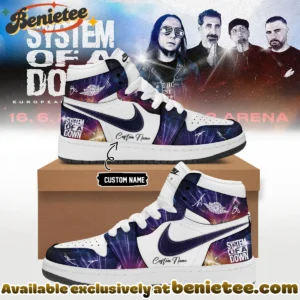 System of a Down Europe UK Stadium Tour Signed Custom Air Force 1 & Jordan 1 Shoes (Release 5)
