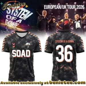 System of a Down Europe UK Stadium Tour Signed Jersey - Series 20