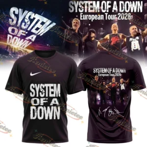 System of a Down Europe UK Stadium Tour Signed Shirt & Hoodie (Style 23)