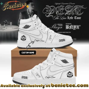 YEAT LOVELYFE Tour Signed Custom Air Force 1 & Jordan 1 Shoes (Style 25)