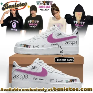 aespa x BAPE Signed Custom Air Force 1 & Jordan 1 Shoes [Batch 14]
