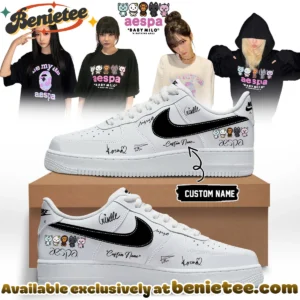aespa x BAPE Signed Custom Air Force 1 & Jordan 1 Shoes [Drop 19]