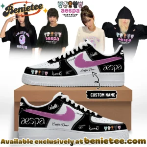 aespa x BAPE Signed Custom Air Force 1 & Jordan 1 Shoes [Drop 3]