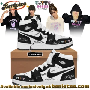 aespa x BAPE Signed Custom Air Force 1 & Jordan 1 Shoes - Part 13