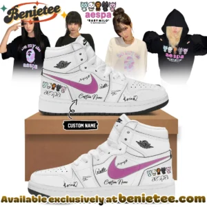 aespa x BAPE Signed Custom Air Force 1 & Jordan 1 Shoes - Variant 20